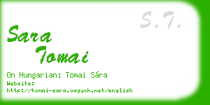 sara tomai business card