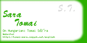 sara tomai business card